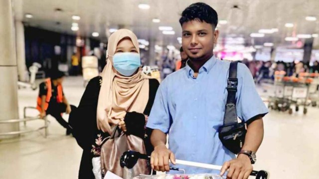 মালয়েশিয়ান তরুণীকে বিয়ে করে দেশে ফিরলেন যুবক