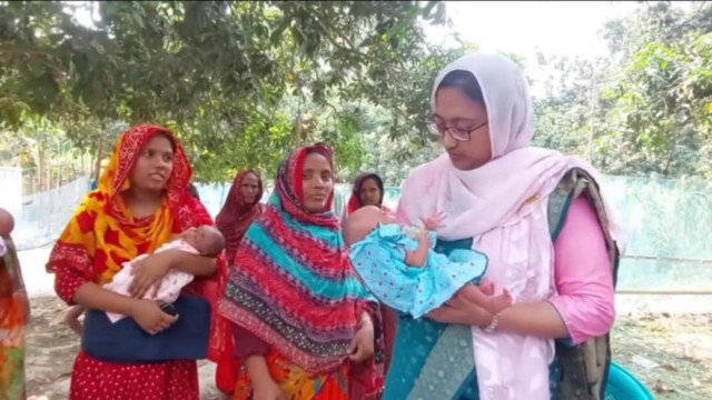 দরিদ্রের পাশে ইউএনও নিশাত: যমজ সন্তানের পরিবারে মানবতার উপহার