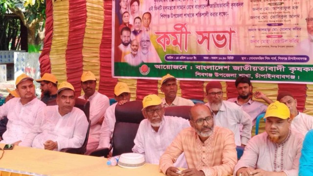 শিবগঞ্জে কৃষকদলের কর্মী সভা অনুষ্ঠিত